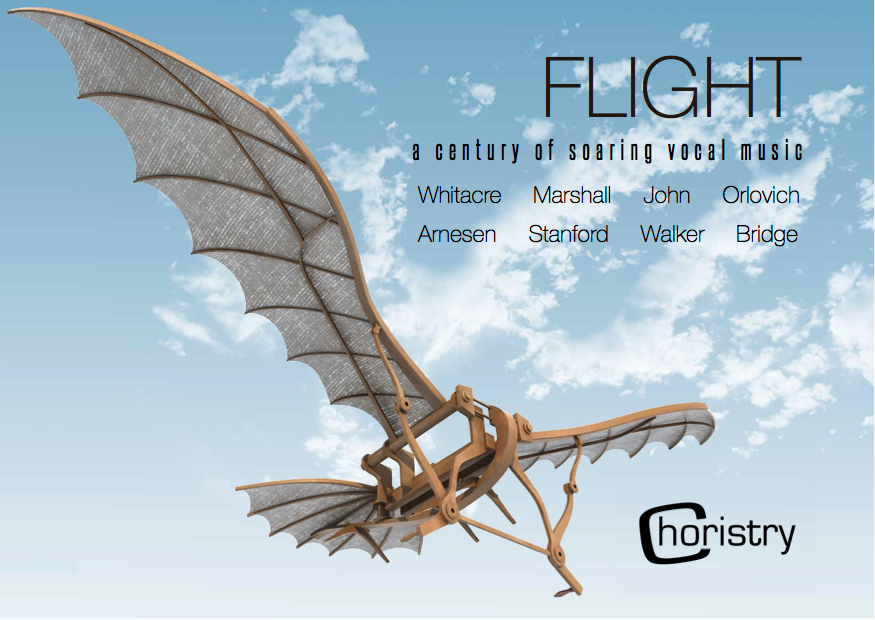 Image of the poster for Choristry Choir Melbourne's 'Flight' concert